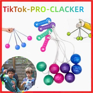 ของเล่น Fidget Clack Ball Lato Lato Pro-crackers Ball ช่วยบรรเทาความเครียด