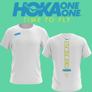 เสื้อยืดแขนสั้น พิมพ์ลาย HOKA ONE TIME TO FLY OUTDOOR VER.2 RUNNING สําหรับผู้ชาย