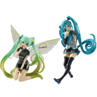 โมเดลฟิกเกอร์ Pvc รูปปั้นอนิเมะแข่งรถ Hatsune Miku Butterfly ของเล่นสําหรับเด็ก