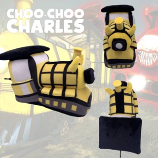 ตุ๊กตาการ์ตูนสยองขวัญ Cuddle Up With choo-choo Charles แบบนิ่ม สีเหลือง