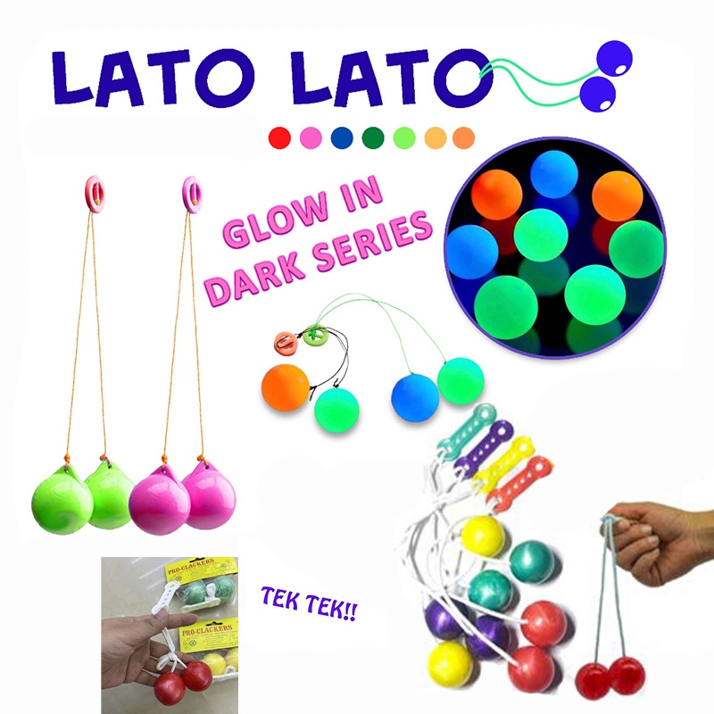 4pcs/Set The Viral Toy Lato Lato Ball Katto-Katto Etek Etek School Games Children's Toys Random Color