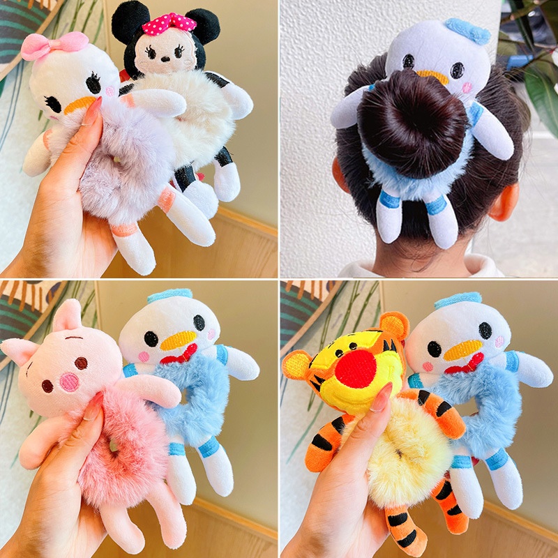 1 ชิ้น น่ารัก สามมิติ ตุ๊กตาโดนัลด์ เด็กผู้หญิง ยางยืด ยางรัดผม เด็ก เครื่องประดับผม