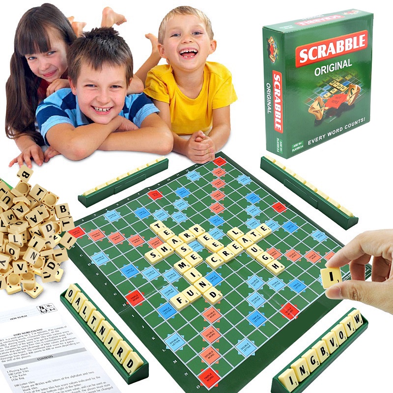 เกม Scrabble ขนาดกะทัดรัด เหมาะสําหรับการเดินทางและสะดวกในการพกพา