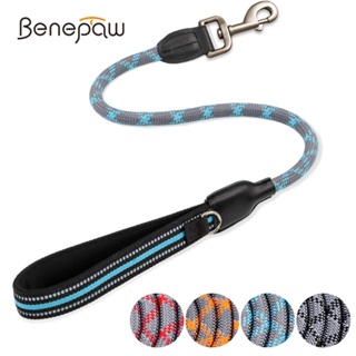 Benepaw สายจูงสุนัข แบบสั้น ไนล่อน สะท้อนแสง ทนทาน จับสบาย สําหรับฝึกสัตว์เลี้ยง ขนาดเล็ก กลาง ใหญ่