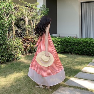 T Classy ชุดเดรสกระโปรงยาว ทรงหลวม สีแดง สําหรับสตรี