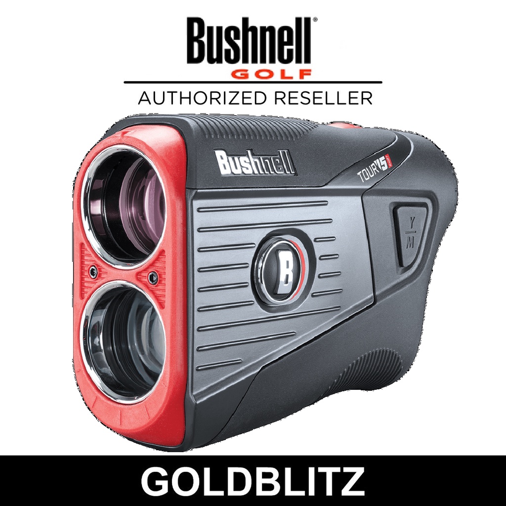 Bushnell Tour V5 Shift Slim Edition Golf Laser Range Finder PinSeeker พร้อม Visual JOLT BITE Magenet