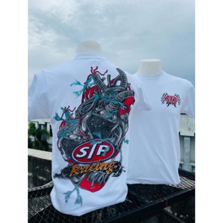 เสื้อยืด STP RACING | หน้าจอสัมผัส ซิลค์สกรีนทานาม พิมพ์ลาย พรีเมี่ยม