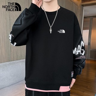 เสื้อกันหนาว มีฮู้ด ผ้าฝ้ายแท้ ลาย The North Face สวมใส่สบาย สําหรับผู้ชาย และผู้หญิง 2023