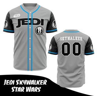 Jedi Skywalker Star Wars personalized - เสื้อเบสบอล - เสื้อกีฬาแฟชั่น - เสื้อยืดเบสบอล - สําหรับผู้ชาย ผู้หญิง unisex