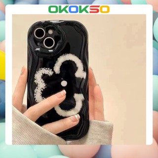 เหมาะสําหรับเคสโทรศัพท์มือถือ OPPO Reno9 / Reno8 / Reno6 / 7z / 5 การ์ตูนใหม่ขอบโค้งพื้นหลังสีดําพื้นหลังสีขาวดอกไม้ป้องกันการหล่นโทรศัพท์มือถือกรณีกรณีคู่กรณีอ่อนรุ่น A53 / A9 2020 / F11 / A31 / A77