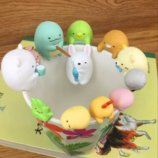 ของเล่นฟิกเกอร์ Sumikko Gurashi Shirokumas Friend Neko ขนาดเล็ก 12 ชิ้น