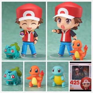 ของเล่นฟิกเกอร์ Pokemon Nendoroid Ash Ketchum Zenigame Bulbasaur Charmander