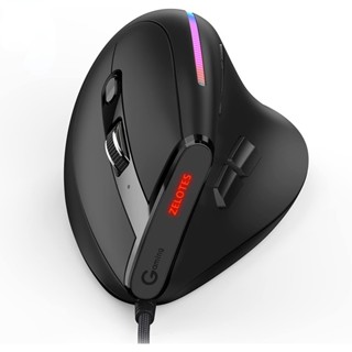 Jomaa T-50 เมาส์เกมมิ่งมีสาย RGB USB ตั้งโปรแกรมได้ 12800 Max DPI แนวตั้ง สําหรับ PC แล็ปท็อป E-Sports เล่นเกม