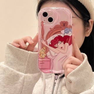 เคสโทรศัพท์มือถือ ลายการ์ตูนเจ้าหญิงนางเงือกนอนหลับ สําหรับ iPhone 12 13 11 14 Pro Max 14 Plus SIIO