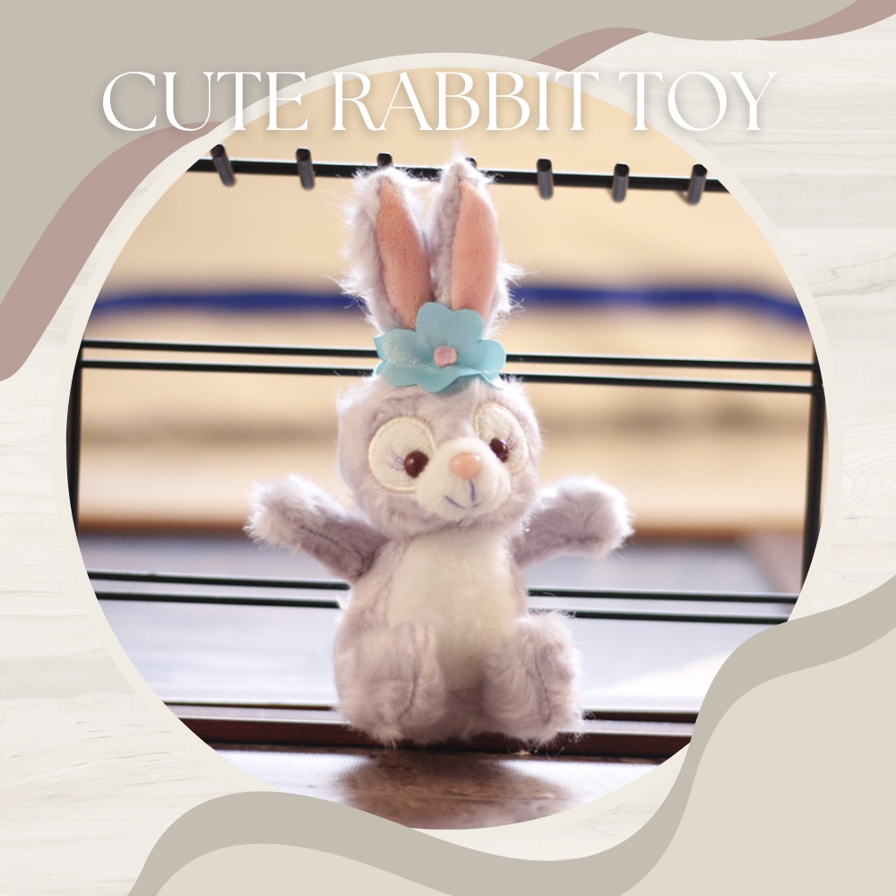 BH พวงกุญแจดิสนีย์ Rabbit Stella Lou ของเล่นตุ๊กตาสีม่วง เด็กน่ารัก Rantai Kunci Arnab Stella Lou Du