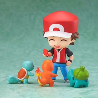 ของเล่นฟิกเกอร์ Pokemon Nendoroid Ash Ketchum Bulbasaur Charmander Zenigame