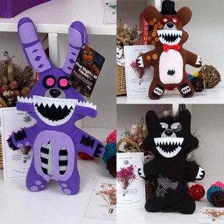 ของเล่นตุ๊กตาหมี FNAF Five At Freddys สีม่วง สีน้ําตาล สีดํา ของขวัญคริสต์มาส