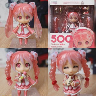 ฟิกเกอร์ PVC อนิเมะ Miku Hatsune Sakura Miku Nendoroid 500# ขนาด 10 ซม. ของเล่นสําหรับเด็ก