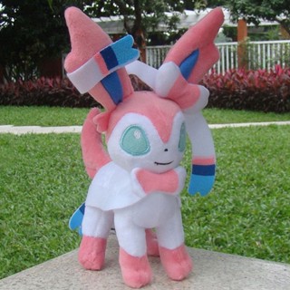 ตุ๊กตานุ่ม รูปการ์ตูนโปเกม่อน Sylveon Go Fairy Eevee ขนาด 9 นิ้ว ของเล่นสําหรับเด็ก