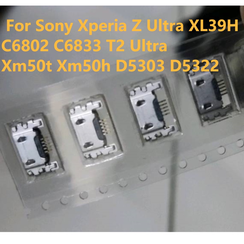 พอร์ตชาร์จ USB สําหรับ Sony Xperia Z Ultra XL39H C6802 C6833 T2 Ultra Xm50t Xm50h D5303 D5322 1-10 ชิ้น