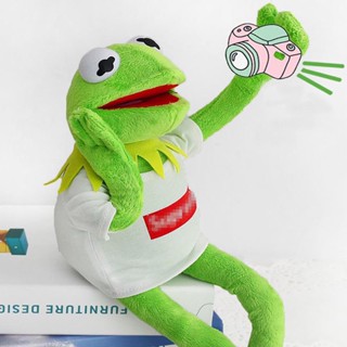 เสื้อยืด แบบนิ่ม พิมพ์ลายกบ Kermit Muppet The Frog ขนาด 40 ซม. สีขาว