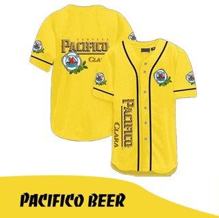 Pacifico Beer - Jersey เสื้อเบสบอล - เสื้อกีฬาแฟชั่น - เสื้อยืดเบสบอล - สําหรับผู้ชาย ผู้หญิง unisex