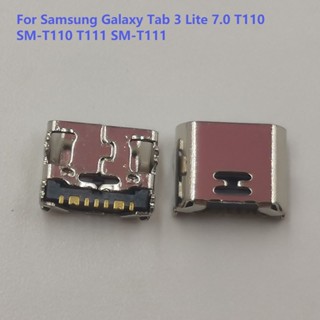 ซ็อกเก็ตแจ็คเชื่อมต่อ Micro USB สําหรับ Samsung Galaxy Tab 3 Lite 7.0 T110 SM-T110 T111 SM-T111 1 ชิ้น