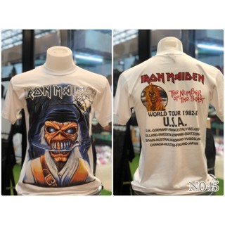 เสื้อเชิ้ต IRON MAIDEN ไม่มีตะเข็บ สไตล์มินิมอล สําหรับผู้หญิง หน้าจอด้านหน้า และด้านหลัง สําหรับคนขับรถดัง