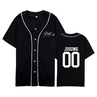 Straykids ใหม่ เสื้อเบสบอล แขนสั้น สไตล์ฮิปฮอป ฤดูร้อน สําหรับผู้ชาย คู่รัก