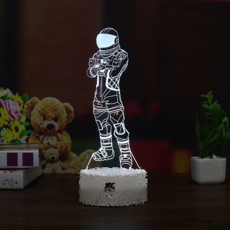 Fortnite โคมไฟตั้งโต๊ะ LED 3D 7 สี ชาร์จ USB สําหรับเด็ก