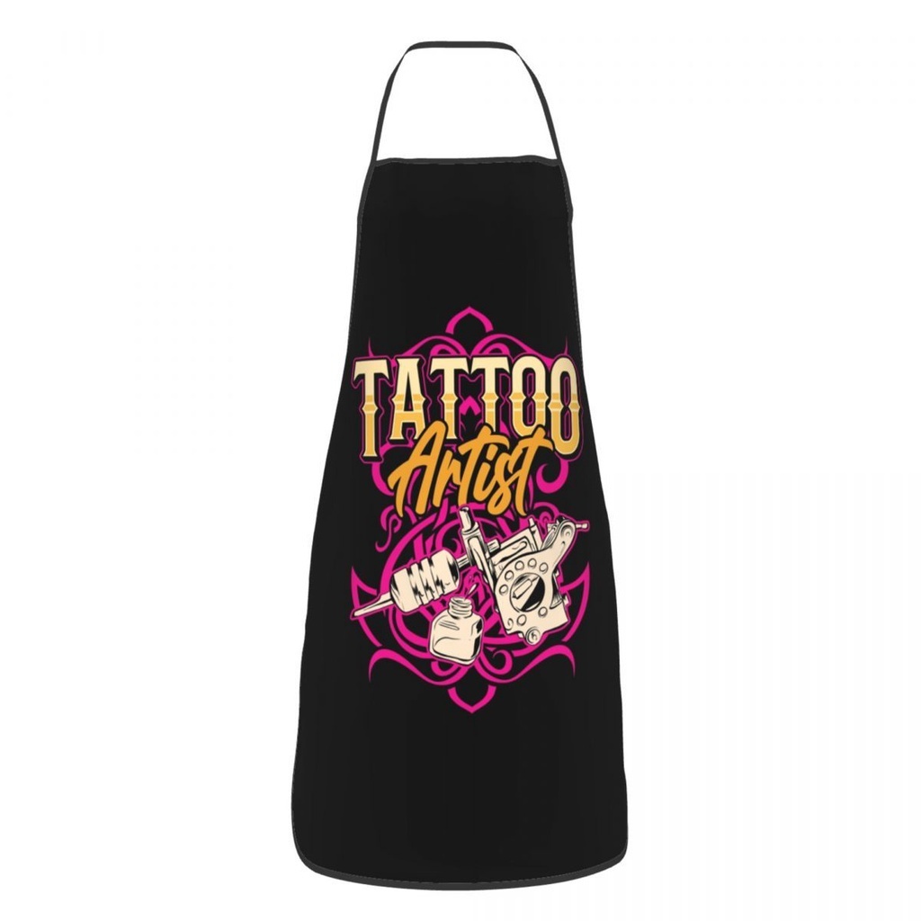 Custom Bib Tattoo Artist Tattooists ผ้ากันเปื้อนผู้ชายผู้หญิง Unisex ผู้ใหญ่ Chef ทําอาหารห้องครัวตลก Tablier Cuisine สวน