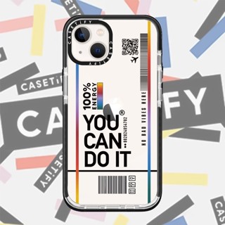 เคสโทรศัพท์มือถือ ซิลิโคนนิ่ม ใส กันกระแทก ลาย CASETI YOU CAN DO IT สําหรับ iPhone11 14 Pro Max XS Max X XR 12 13 Mini SE 2020 7 8 Plus