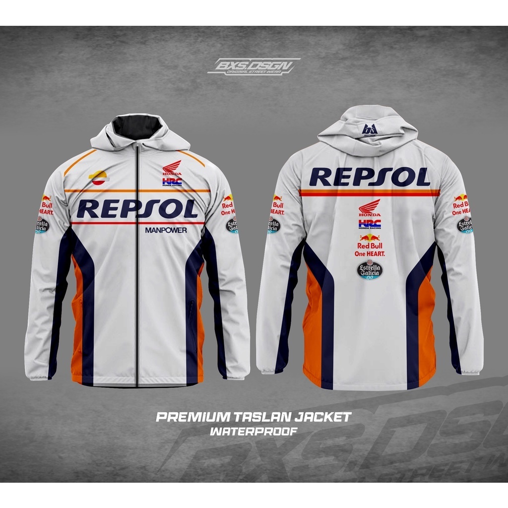 เสื้อแจ็กเก็ต Repsol HRC พรีเมี่ยม กันน้ํา สําหรับขี่รถจักรยานยนต์ | เสื้อแจ็กเก็ตมอเตอร์ REPSOL HRC
