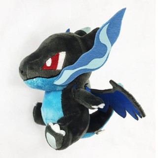 ตุ๊กตาฟิกเกอร์ Pokemon Mega Charizard X Evolution น่ารัก แบบนิ่ม ของเล่นสําหรับเด็ก