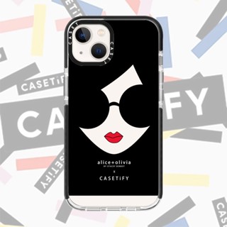 Casetify เคสโทรศัพท์มือถือ ซิลิโคนนิ่ม ใส กันกระแทก ลาย ALICE OLIVIA Girl สําหรับ IPhone 11 14 Pro Max 12 13 Mini XS X XR SE 2020 7 8 Plus