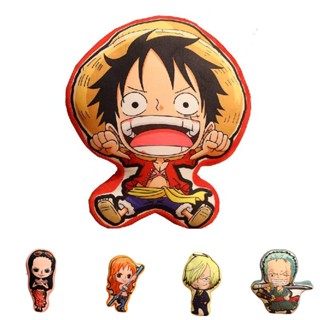 หมอนตุ๊กตานุ่ม รูปการ์ตูนโจรสลัด One Piece Luffy Sanji Chopper Usopp Robin Brook