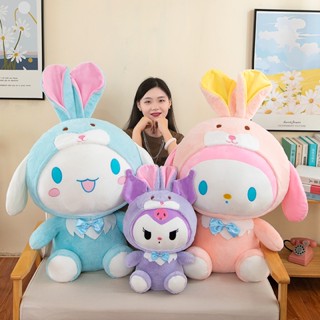 ของเล่นตุ๊กตากระต่ายหูยาว Sanrio Kuromi Melody Cinnamoroll ขนาด 40 ซม.