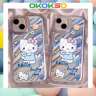 [OKOKSO] ใหม่ เคสโทรศัพท์มือถือนิ่ม กันกระแทก ลายการ์ตูนเฮลโลคิตตี ดอกไม้ สําหรับ OPPO Reno9 Reno8 Reno7pro reno6 7z 5 R17 A53 A9 2020 F11 A31 A78 A77