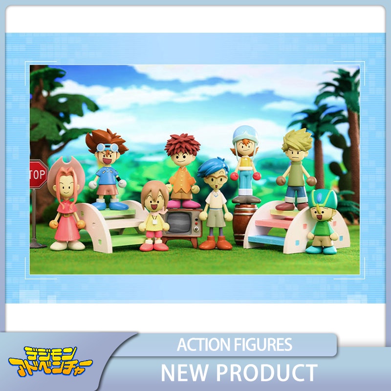 พวงกุญแจตุ๊กตาผจญภัย Digimon 8ชิ้นพวงกุญแจตุ๊กตา Yagami Taichi Yagami Hikari