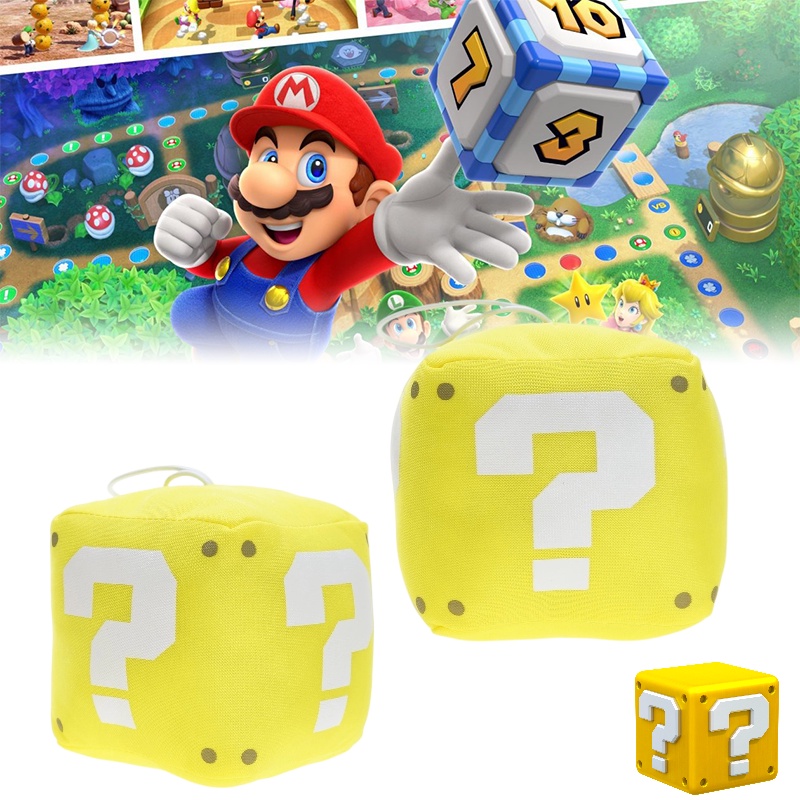 ของเล่นตุ๊กตา Mario Super Party Question Mark Block Golden Cube Plushie Nintendo Fan