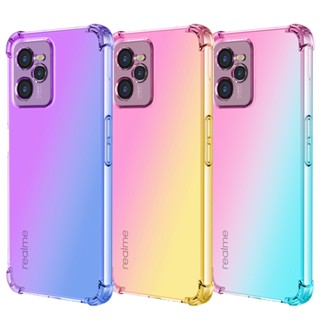 เคสโทรศัพท์มือถือแบบนิ่ม TPU ใส กันกระแทก ไล่โทนสี สําหรับ OPPO Realme C35 C30 Realme C31