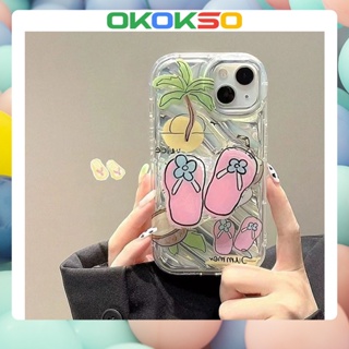 ใหม่ เคสโทรศัพท์มือถือแบบนิ่ม กันกระแทก ลายการ์ตูนมะพร้าว พร้อมรองเท้าแตะ สําหรับ OPPO Reno9 Reno8 Reno7pro reno6 7z 8T 5 R17 A53 A9 2020 F11 A78 A77