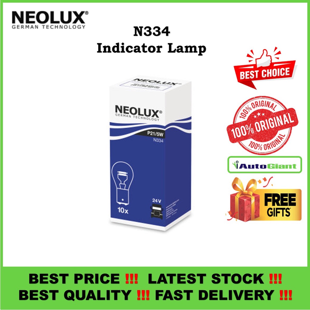 LAMPU SIGNAL/ BRAKE NEOLUX N334- 2 FIL BAY 24V 21/5W BAY15D