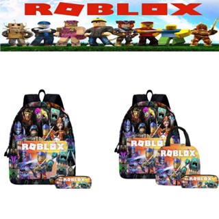 Roblox กระเป๋าเป้สะพายหลัง เหมาะกับของขวัญวันเกิด สําหรับเด็กผู้หญิง ผู้ชาย ใส่กล่องอาหารกลางวัน หนังสือ เดินทาง