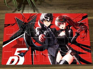 Persona 5 Yugioh Playmat Amamiya Ren &amp; Yoshizawa Kasumi CCG TCG เสื่อเล่น 29