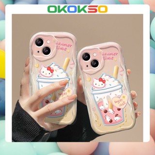 [OKOKSO] เคสมือถือ แบบนิ่ม ลายการ์ตูนคิตตี้ กันกระแทก สําหรับ OPPO Reno9 Reno8 Reno7pro reno6 7z 8T 5 R17 A9 2020 4Z 5G F11 A31 A3S A78A77