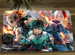 กระเป๋าเสื่อ ลาย My Hero Academia Yugioh Playmat Midoriya Izuku &amp; Bakugou Katsuki CCG TCG