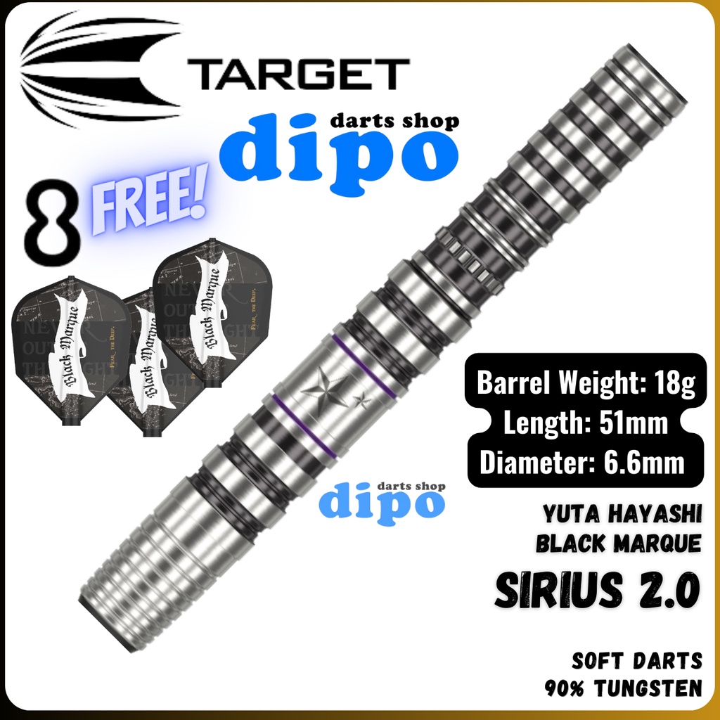TARGET BLACK MARQUE SIRIUS 2.0 ( Yuta Hayashi player model ) - TARGET Soft Darts