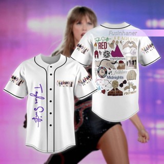 เสื้อกีฬาเบสบอล ทีม Taylor Swift Taylor Swiftie Jersey เสื้อเจอร์ซีย์ เสื้อกีฬา ทัวร์ Eras Taylor Swift