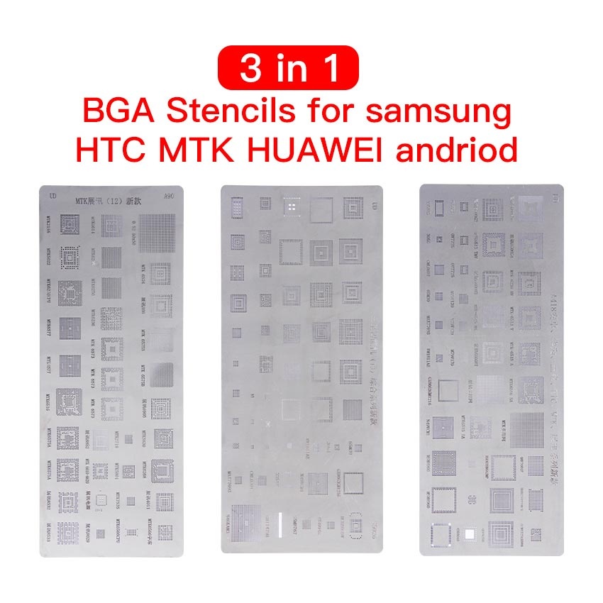 ลายฉลุ BGA แบบสากล สําหรับ MTK Samsung Huawei Android ความร้อนโดยตรง BGA บัดกรีลายฉลุ